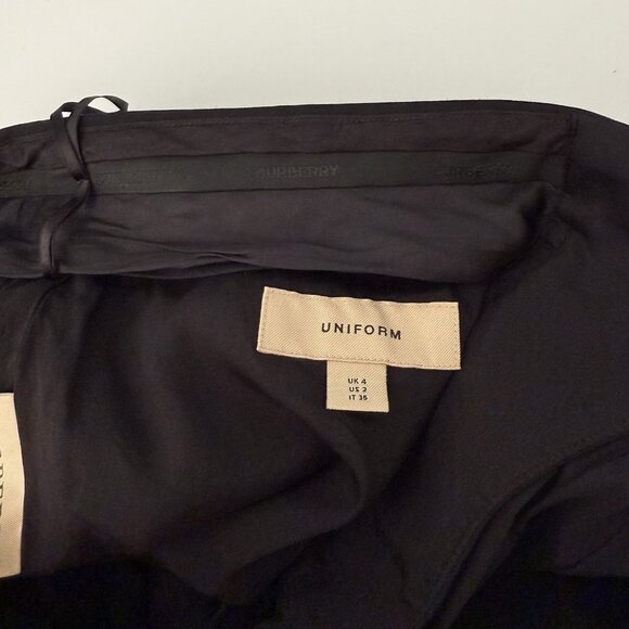 BURBERRY UNIFORM Wool Slim Tuxedo Trousers Pants Black Size US 2 - Picture 6 of 12